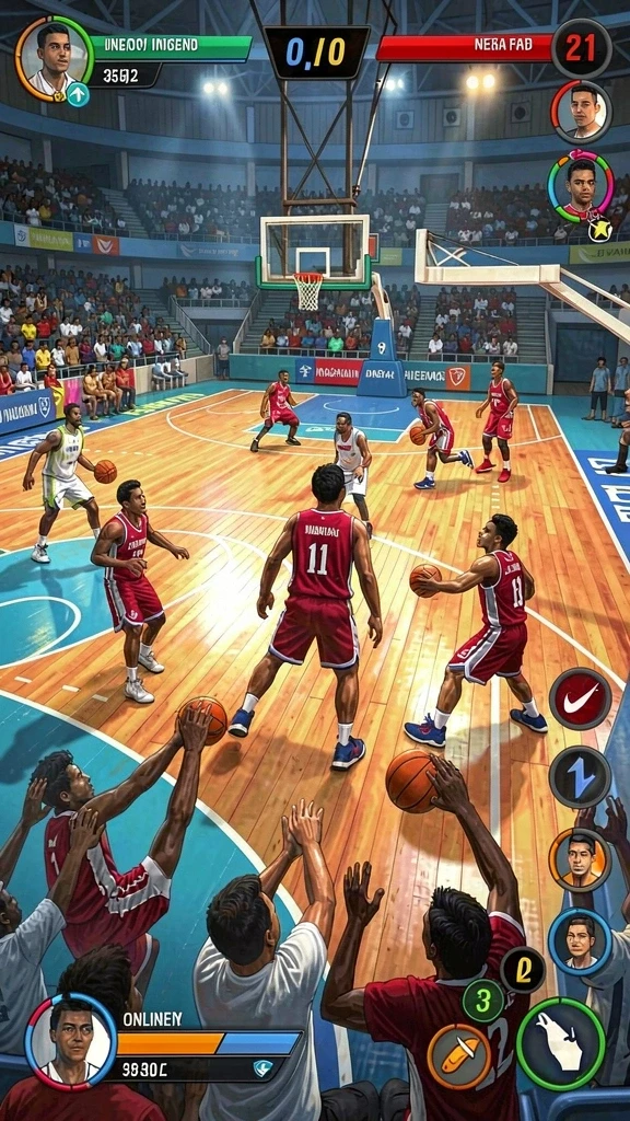 Screenshot menunjukkan gameplay yang mendebarkan dan interaksi sosial.