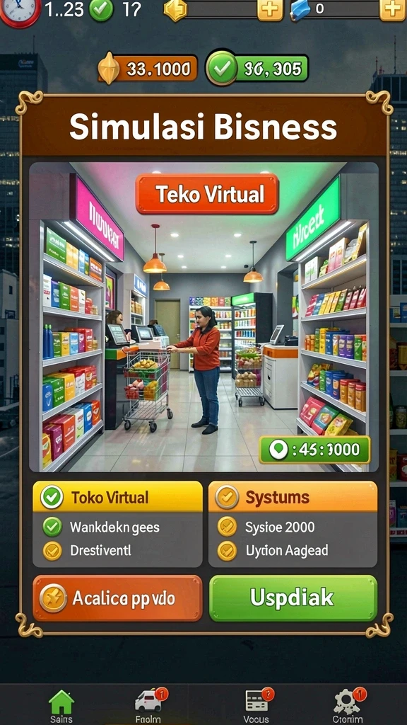 Tampilan awal permainan dengan karakter yang menarik.