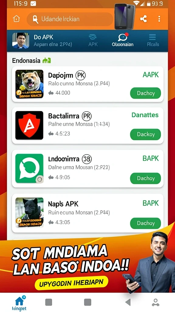 Tampilan awal yang menarik dan penuh aksi.