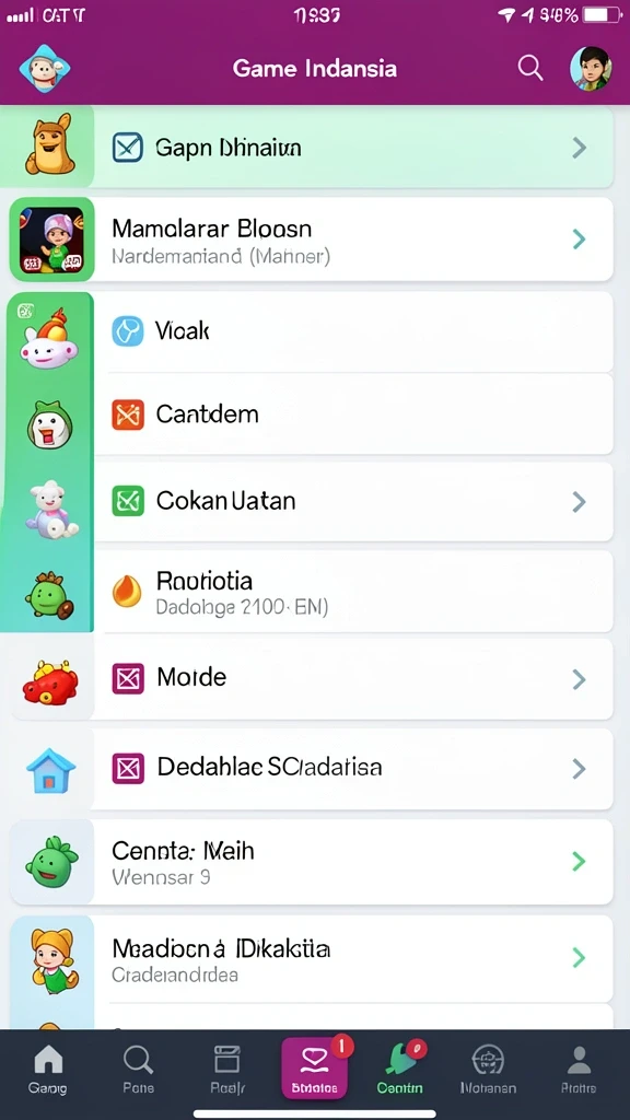 Screenshot menunjukkan tantangan level yang menegangkan.