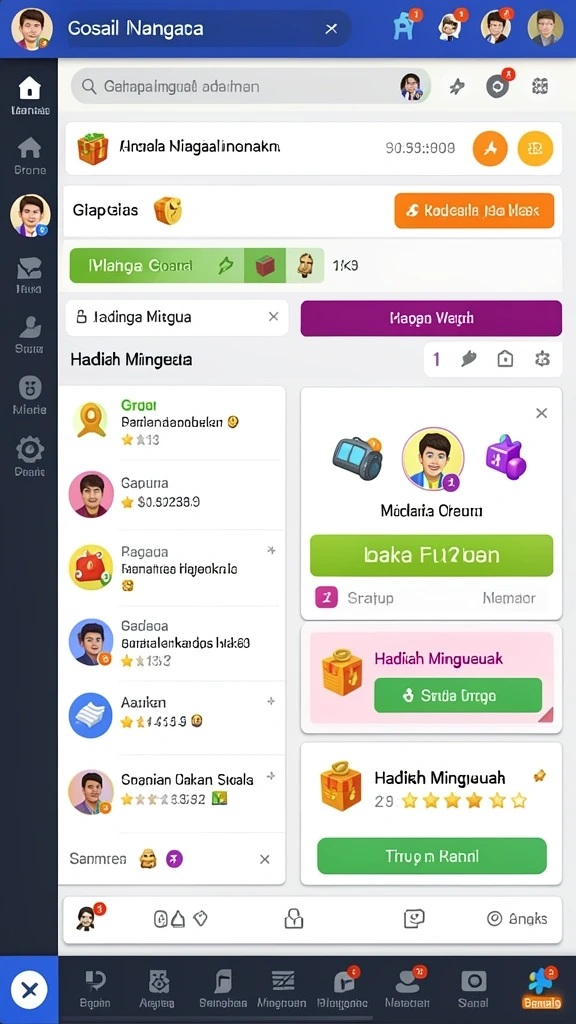 Berbagai karakter menarik untuk dipilih.