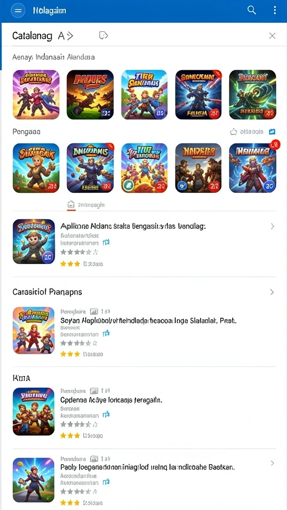 Menu mode permainan yang beragam dan menarik.