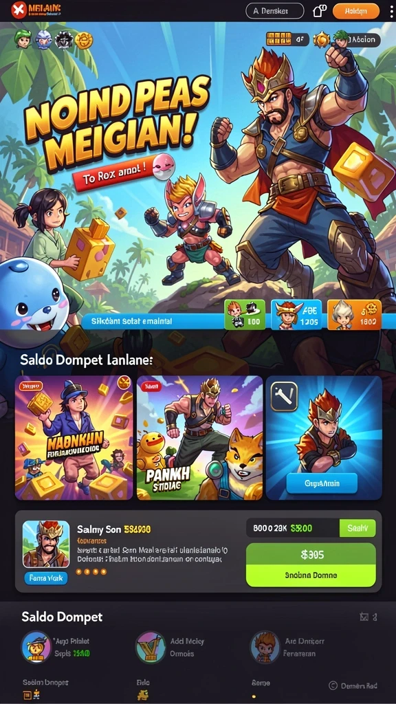 Contoh item eksklusif yang dapat digunakan dalam permainan.
