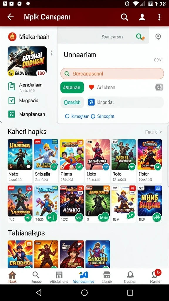Screenshot level baru yang menantang.