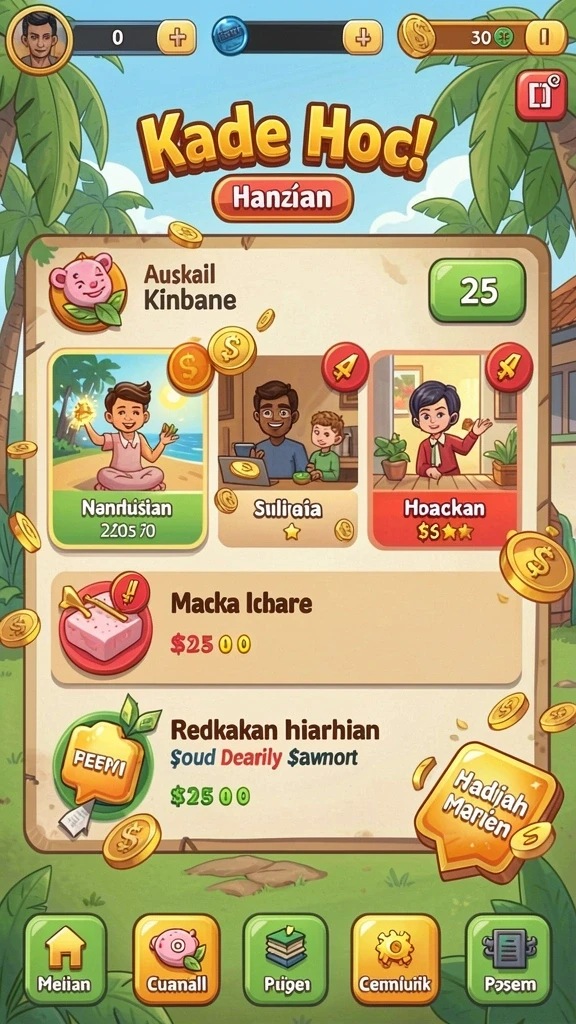 Berbagai karakter dan skin menarik untuk dipilih.
