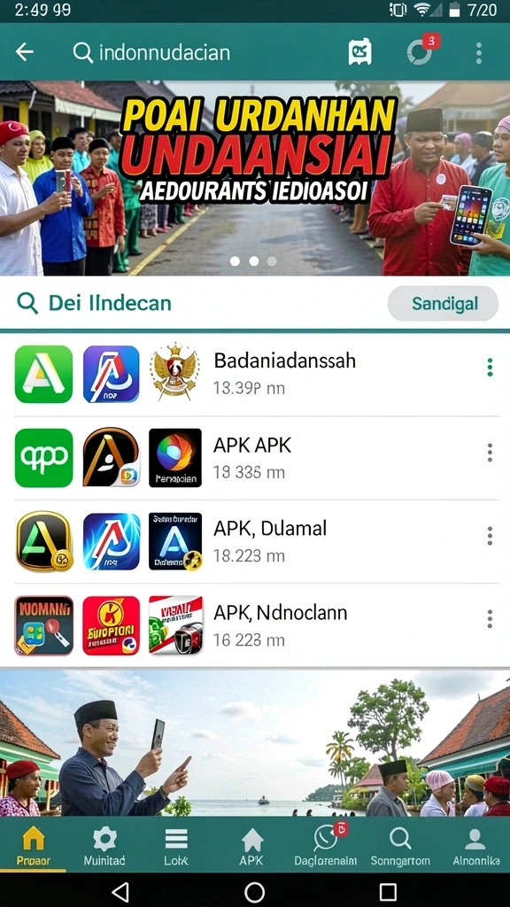 Contoh hadiah yang bisa didapatkan dalam game.