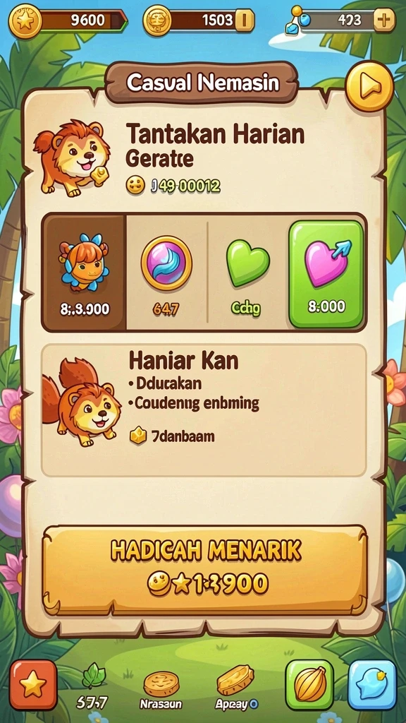 Karakter dengan upgrade yang menarik dan unik.