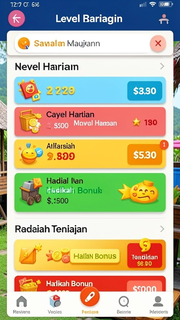 Tampilan awal yang menarik dan penuh warna.