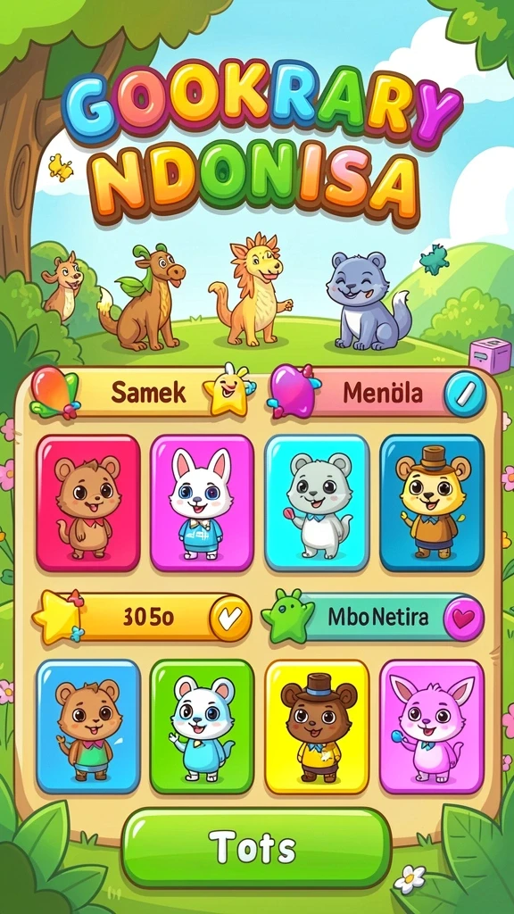 Karakter lucu dalam SPINGOLD siap berpetualang.