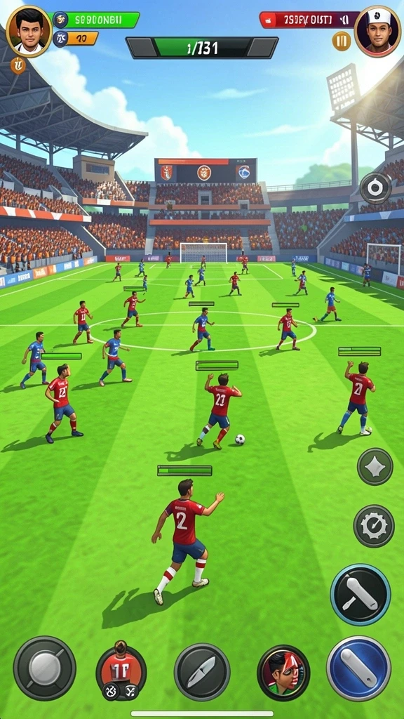 Tangkapan layar dari mode multiplayer yang kompetitif.