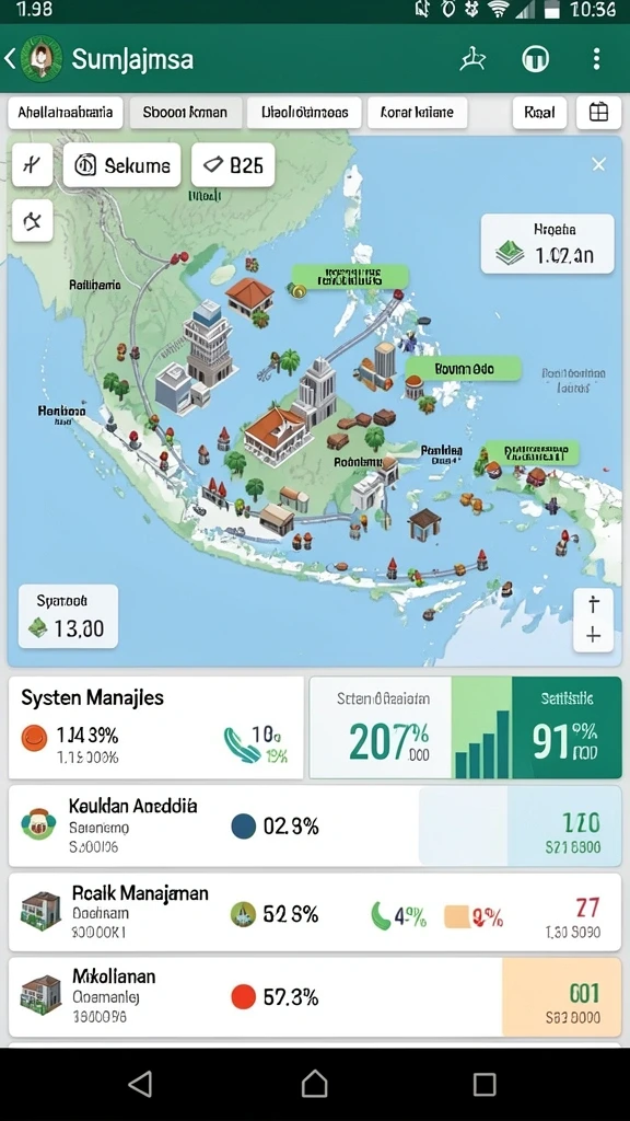 Karakter utama berinteraksi dengan NPC dalam cerita.